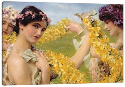 When Flowers Return, C.1911 Canvas Art Print - Sir Lawrence Alma-Tadema