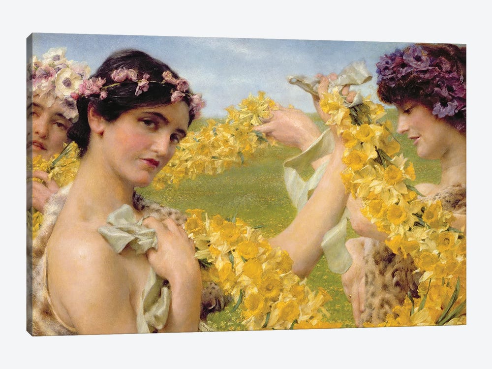When Flowers Return, C.1911 by Sir Lawrence Alma-Tadema 1-piece Canvas Artwork