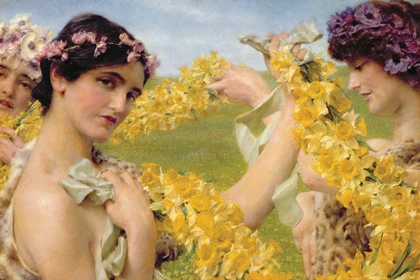 Sir Lawrence Alma-Tadema: When Flowers Return, C.1911 by Sir Lawrence Alma-Tadema