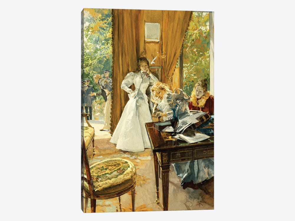 In The Drawing Room, 1897 by Ludek Marold 1-piece Art Print