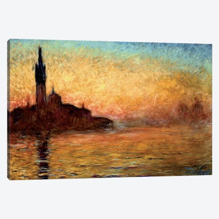 View Of San Girogio Maggiore, Venice By Twilight, 1908 (Bridgestone Museum Of Art) Canvas Print #BMN1302} by Claude Monet Canvas Art Print
