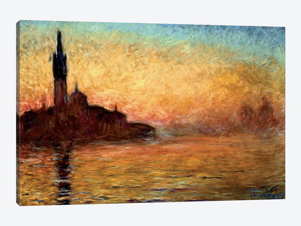 View Of San Girogio Maggiore, Venice By Twilight, 1908 (Bridgestone Museum Of Art) by Claude Monet 1-piece Canvas Print