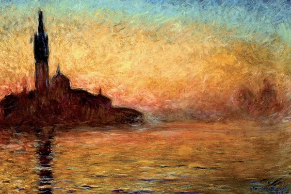 Claude Monet: View Of San Girogio Maggiore, Venice By Twilight, 1908 (Bridgestone Museum Of Art) by Claude Monet
