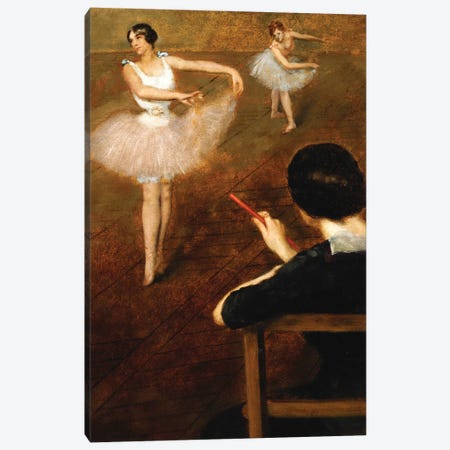 The Ballet Lesson Canvas Print #BMN13032} by Pierre Carrier-Belleuse Canvas Wall Art