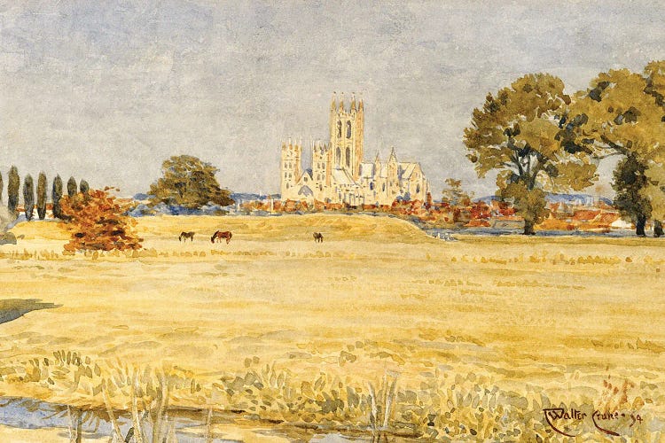 Canterbury Cathedral From The Meadows, 1894 by Walter Crane wall art