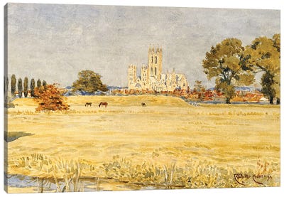 Canterbury Cathedral From The Meadows, 1894 Canvas Art Print