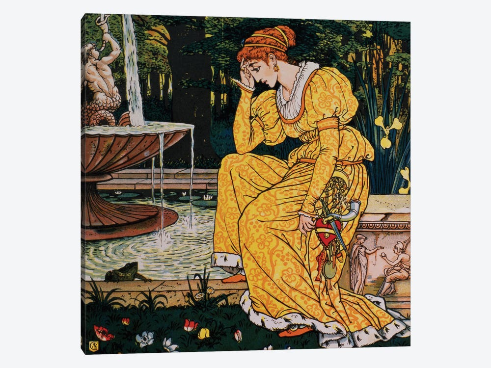 'Frog Prince And The Maiden' by Walter Crane 1-piece Canvas Art Print