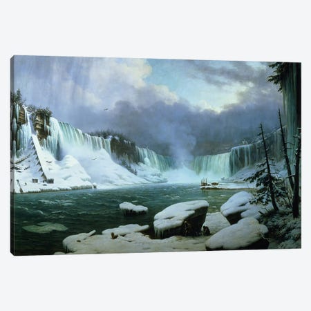 Niagara Falls  Canvas Print #BMN1303} by Hippolyte Victor Valentin Sebron Canvas Art Print