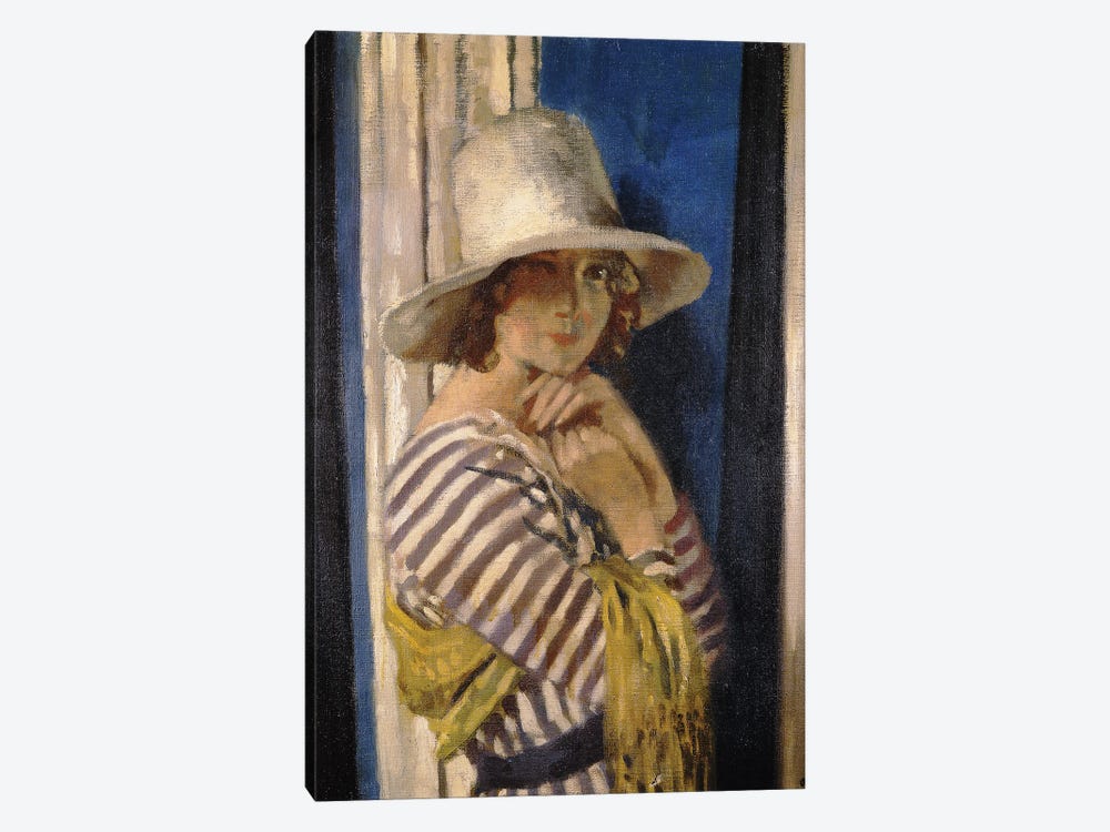 Mrs Hone In A Striped Dress, C.1912 by Sir William Orpen 1-piece Canvas Wall Art