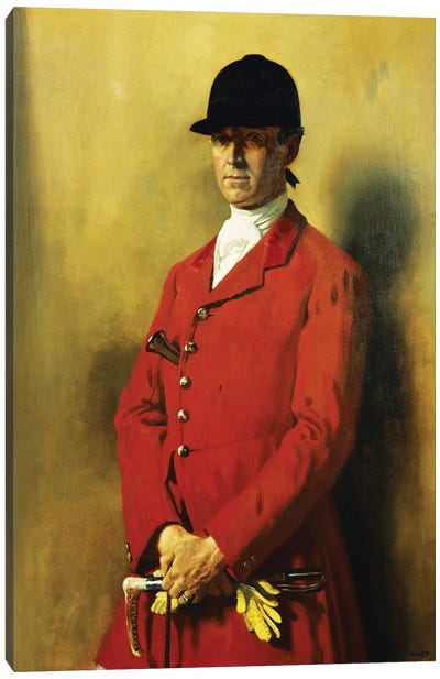 Portrait Of Captain Marshall Roberts, Master Of The Fox Hounds, 1926 Canvas Art Print
