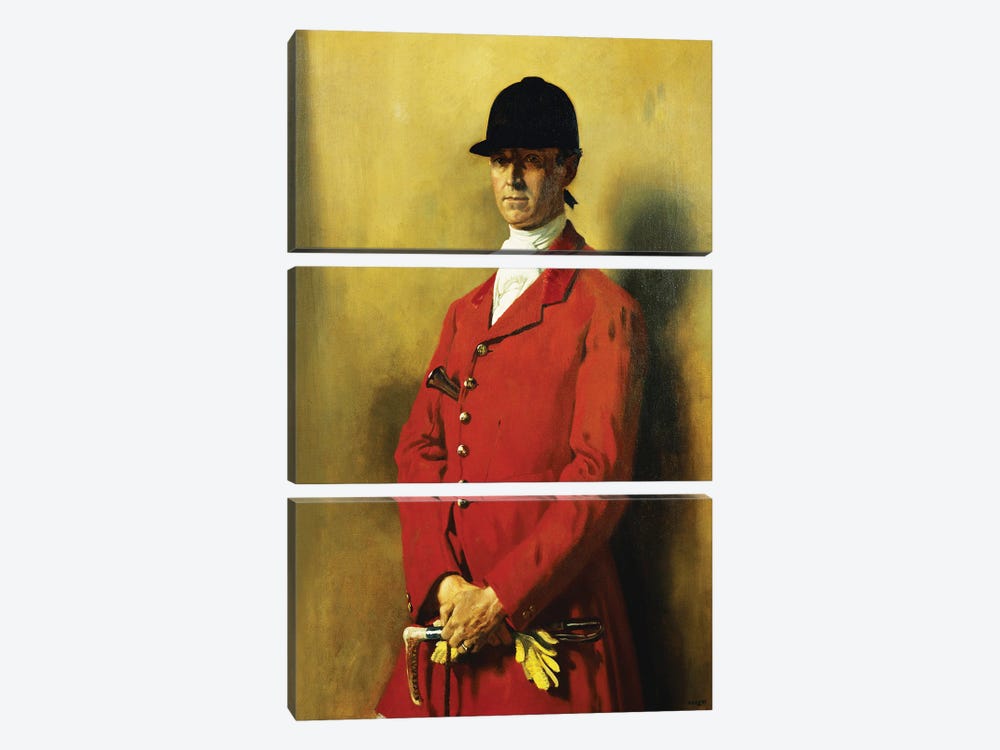 Portrait Of Captain Marshall Roberts, Master Of The Fox Hounds, 1926 by Sir William Orpen 3-piece Canvas Art Print