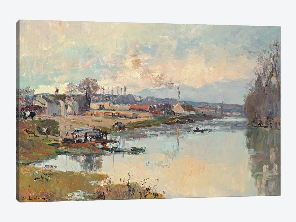 La Seine à Port Marly by Albert-Charles Lebourg 1-piece Canvas Art