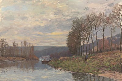 La Seine à Bougival, 1873 by Alfred Sisley canvas print