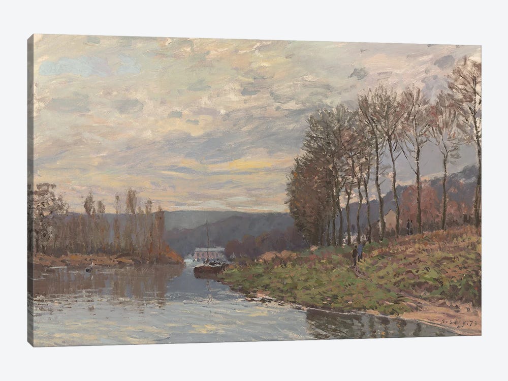 La Seine à Bougival, 1873 by Alfred Sisley 1-piece Canvas Print