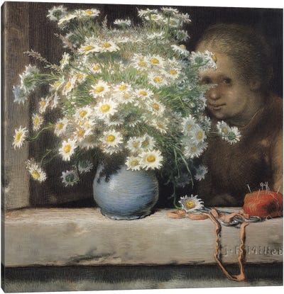 The Bouquet of Margueritas, 1866  Canvas Art Print - Jean Francois Millet