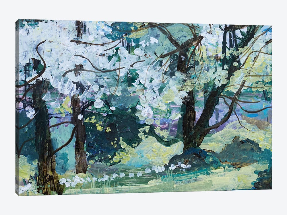 Blossom Trees, Paxton, 2021 by Ann Oram 1-piece Canvas Art Print
