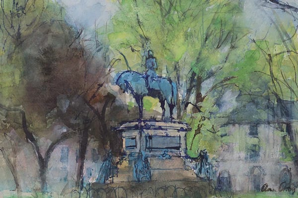 Sculptures & Statues: Charlotte Square, Edinburgh by Ann Oram