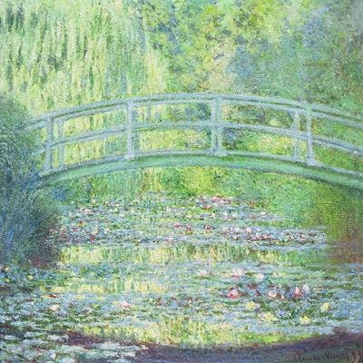 The Waterlily Pond With The Japanese Bri - Canvas Print | Claude Monet