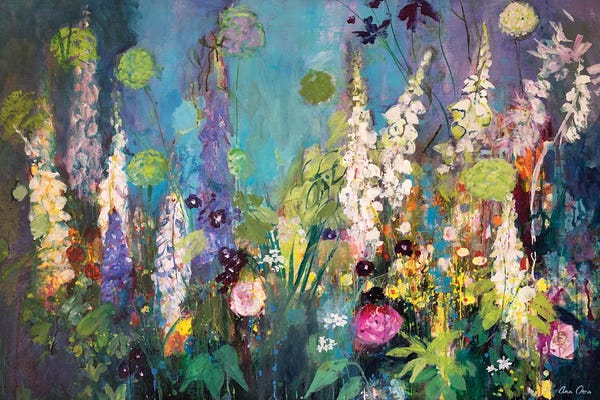 Ann Oram: Darkening Garden, Chelsea, 2019 by Ann Oram