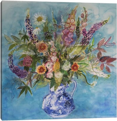Flowers From An Edinburgh Garden Canvas Art Print - Scotland Art