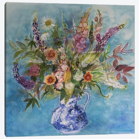 Flowers From An Edinburgh Garden Canvas Print #BMN13094} by Ann Oram Canvas Art Print