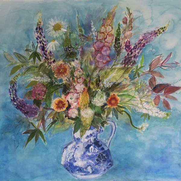 Fine Art Print: Flowers From An Edinburgh Garden by Ann Oram