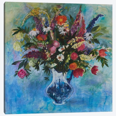 Flowers From Summer Garden, 2021 Canvas Print #BMN13095} by Ann Oram Art Print