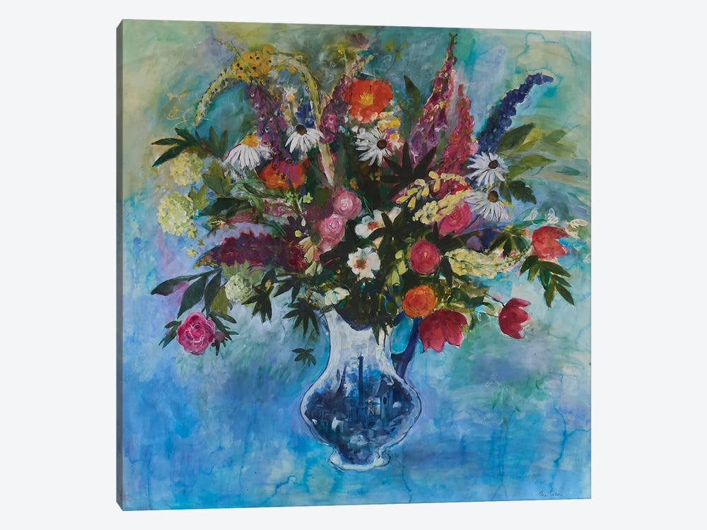 Flowers From Summer Garden, 2021 by Ann Oram 1-piece Canvas Wall Art