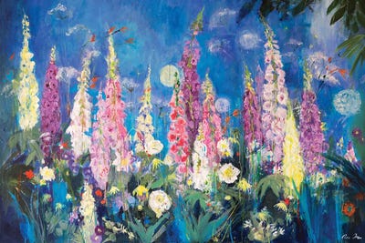 Foxgloves And Alliums, 2019 by Ann Oram gallery poster