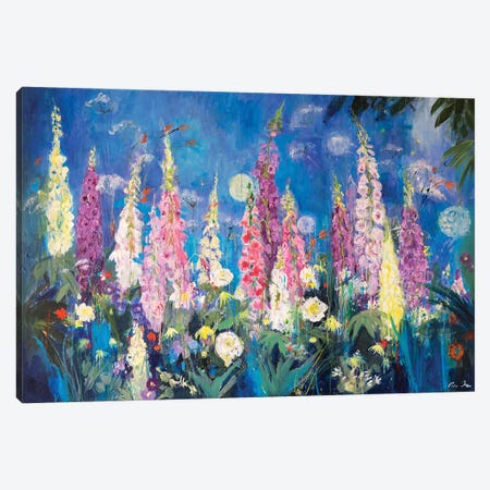 Foxgloves And Alliums, 2019 Canvas Print #BMN13096} by Ann Oram Art Print