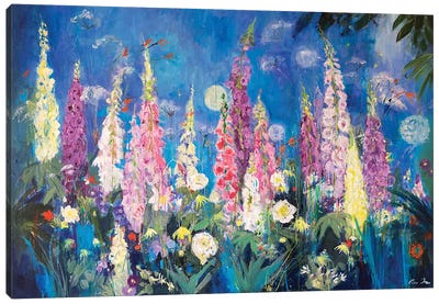 Foxgloves And Alliums, 2019 Canvas Art Print