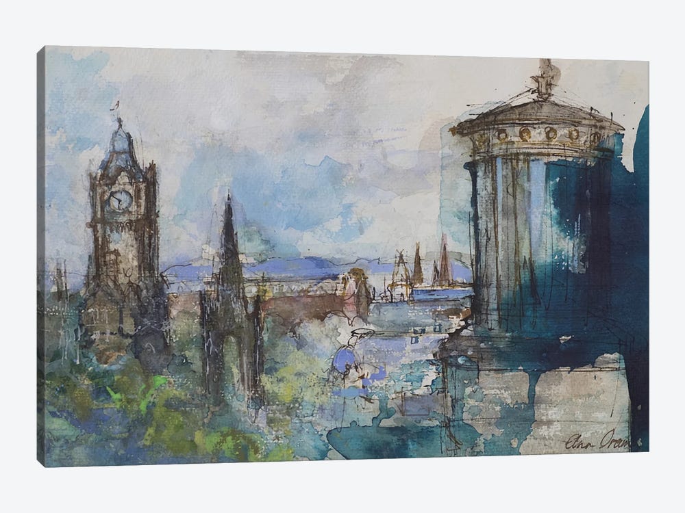 From Calton Hill, Edinburgh by Ann Oram 1-piece Canvas Art
