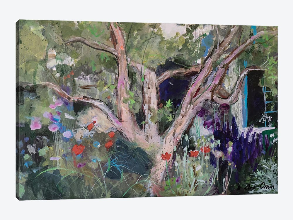 Mediterranean Garden, 2019 by Ann Oram 1-piece Canvas Artwork
