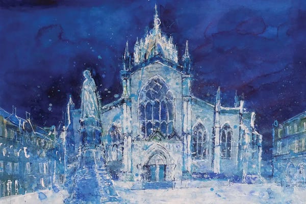 Ann Oram: St Giles At Night by Ann Oram