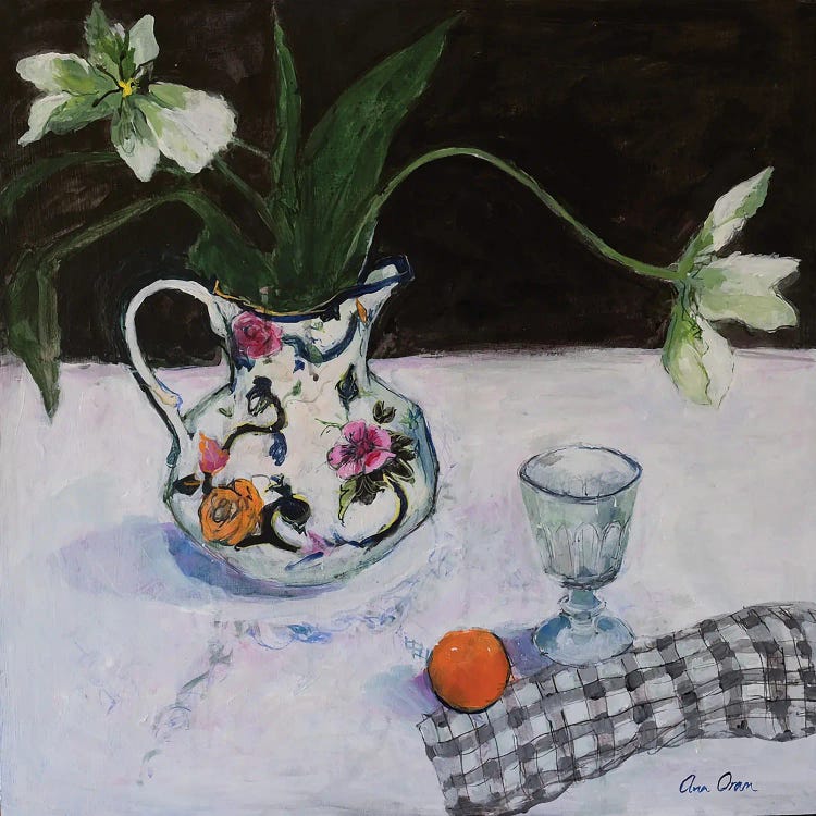 Still Life With White Tulips And A Glass, 2019