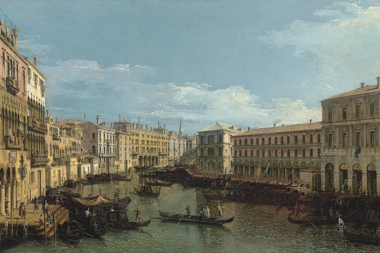 The Grand Canal From The Ca' Da Mosto To The Fabbriche Nuove, With The Rialto Bridge, C.1720-80