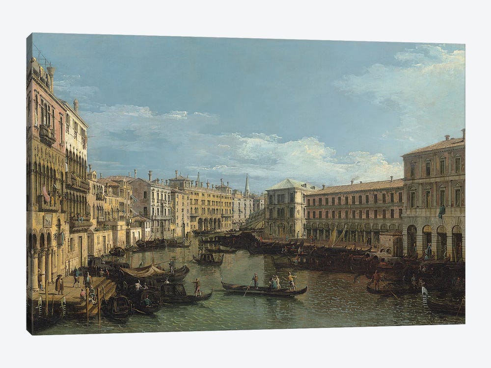 The Grand Canal From The Ca' Da Mosto To The Fabbriche Nuove, With The Rialto Bridge, C.1720-80 by Canaletto 1-piece Art Print
