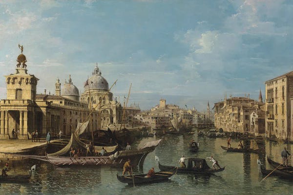 Canaletto: Venice: The Entrance To The Grand Canal, C.1720-80 by Canaletto