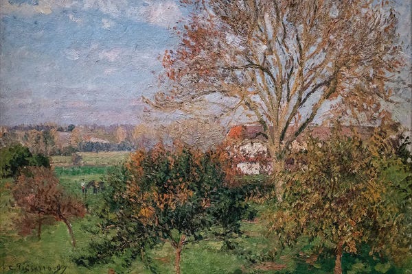 Camille Pissarro: Autumn, Morning At Eragny, 1897 by Camille Pissarro