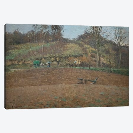 Ploughed Land, 1874 Canvas Print #BMN13118} by Camille Pissarro Art Print