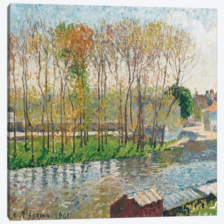 The Border Of The Loing In Moret, 1901 Canvas Print #BMN13119} by Camille Pissarro Canvas Art Print