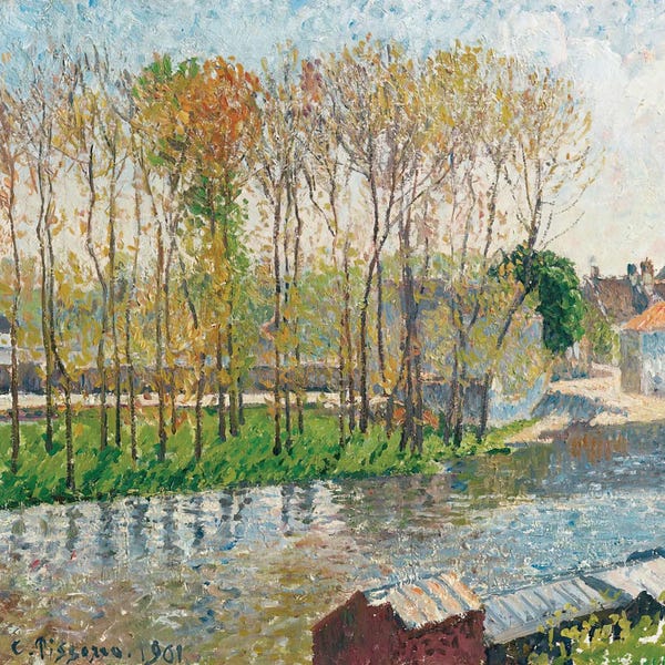 Camille Pissarro: The Border Of The Loing In Moret, 1901 by Camille Pissarro