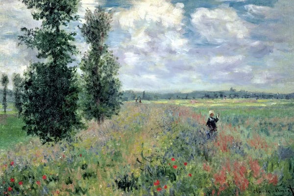 Impressionism: Poppy Fields Near Argenteuil, 1875 by Claude Monet