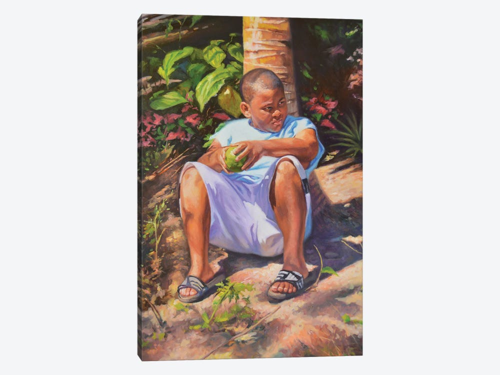 Boy, Breadfruit, Coconut, 2019 by Colin Bootman 1-piece Canvas Artwork