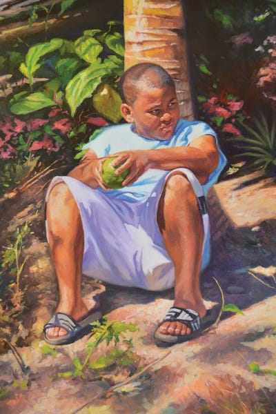 Colin Bootman: Boy, Breadfruit, Coconut, 2019 by Colin Bootman