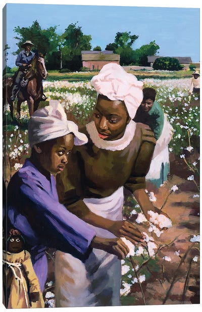 Cotton Pickers, 2003 Canvas Art Print - Toys & Collectibles