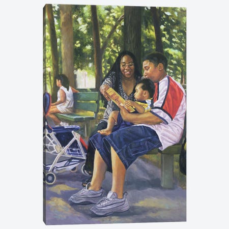 Family In The Park, 1999 Canvas Print #BMN13156} by Colin Bootman Canvas Art