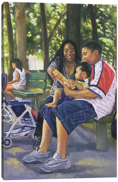 Family In The Park, 1999 Canvas Art Print - Colin Bootman