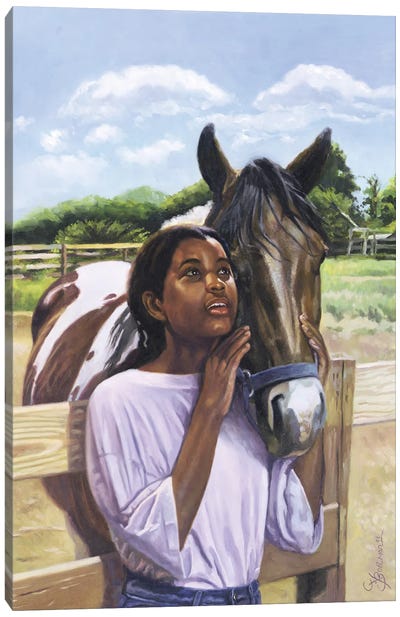 Hope For Tomorrow, 2000 Canvas Art Print - Contemporary Portraiture by Black Artists
