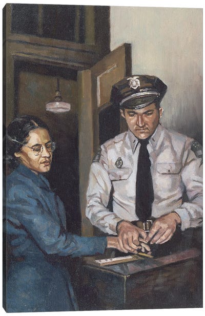 Identification, Rosa, 2001 Canvas Art Print - Rosa Parks